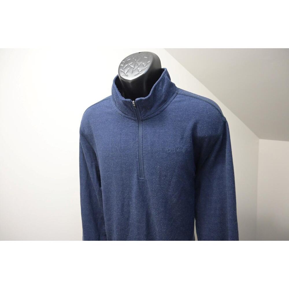 ORVIS Country 1/4 Zip Camp Pullover Sweater Rayon Polyester Spandex Mens 2XL XXL